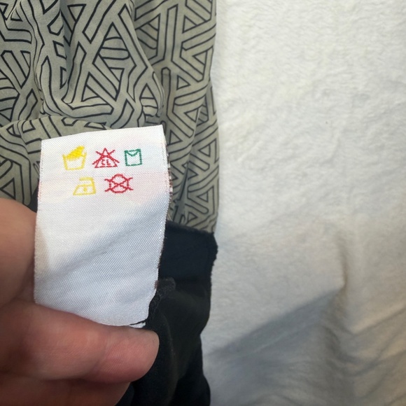 Kismet Strapless Dress Womens Size Medium Black Beige Geometric Maxi - Picture 6 of 9